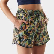 Pantaloni scurți sport Smartwool Active Lined 3" - Multi Floral Party | cu căptușeală Merino