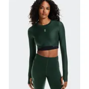 Bluză crop On Train Long Sleeve Crop W | antrenament - Obsidian