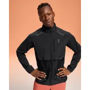 Jachetă alergare On Weather Jacket - neagră | protecție vânt și ploaie