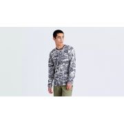 Tricou Ciclism SPECIALIZED/FJALLRAVEN Men's Cotton Caliswe (L/S) - Basalt/Eggshell