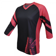 Tricou FUNKIER Dolomiti-W Enduro Women 3/4 sleeve - Black/Pink