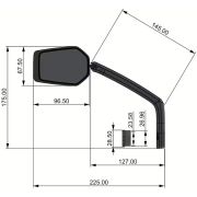Oglinda CONTEC E-VIEW Evo GL Merge G-Link - Black