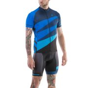 Tricou ciclism Merida Cx Design scurt albastru negru fermoar lung 740122-422