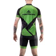 Tricou ciclism Merida Rhombe Design scurt verde negru fermoar lung 740122-435