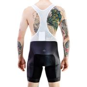 Pantaloni Merida Rhombe Design scurt gri/negru cu bretele 740566-435 S