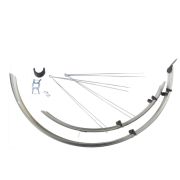 Apărător noroi Bikefun Mtb alu-plastic negru-argintiu-negru - Or58S-C-S