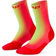 Șosete compresie CEP Run Gradient Mid Cut 5.0 - roșu/lime | alergare