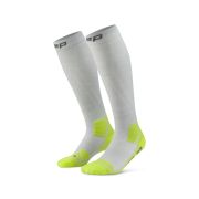Șosete compresie înalte CEP Hiking Light Cushion - gri | acid lime | drumeții