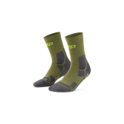 Șosete compresie hiking CEP Hiking Mid Cushion W - olive | gri