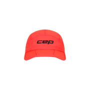 Șapcă pliabilă alergare CEP Run | protecție UV și ventilație - neon coral