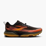 Pantofi alergare trail Brooks Cascadia 20 bărbați - negru cu corai și portocaliu