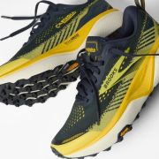 Pantofi alergare trail Brooks Cascadia 20 bărbați - bleumarin cu galben neon și gri