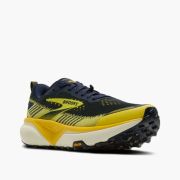 Pantofi alergare trail Brooks Cascadia 20 bărbați - bleumarin cu galben neon și gri