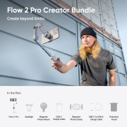 Stabilizator smartphone Insta360 Flow 2 Pro Creator Bundle - alb Arctic White