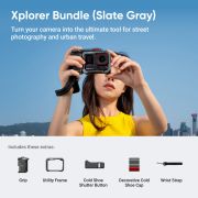 Cameră de acțiune Insta360 Ace Pro 2 Xplorer Bundle, dublă baterie - Slate Gray