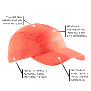 Șapcă alergare CEP Run Cap - coral