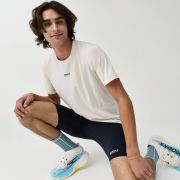 Tricou tehnic alergare Brooks High Point Short Sleeve 2.0 bărbați - crem