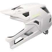 Cască copii MTB full-face Abus YouDrop FF - alb cu accente lămâie
