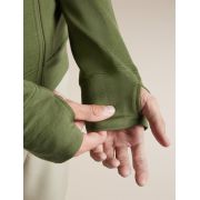 Hanorac Merino Icebreaker 260 Quantum Zip Hood - verde Sphagnum