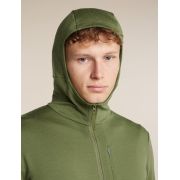 Hanorac Merino Icebreaker 260 Quantum Zip Hood - verde Sphagnum