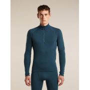 Bluza Merino Icebreaker 300 MerinoFine Polar Half Zip - albastru Abyss