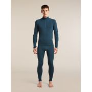 Bluza Merino Icebreaker 300 MerinoFine Polar Half Zip - albastru Abyss