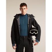 Bluza Merino Icebreaker 300 MerinoFine Polar Half Zip - albastru Abyss