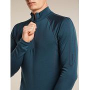 Bluza Merino Icebreaker 300 MerinoFine Polar Half Zip - albastru Abyss