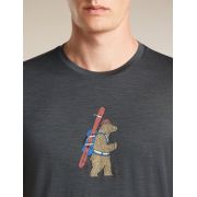 Tricou Merino Icebreaker 150 Tech Lite Bear Tour - negru Obsidian