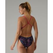 Costum înot întreg femei TYR Durafast Elite - roz Petunia | rezistent clor