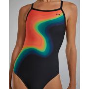 Costum înot întreg femei TYR Diamondfit - Multi Warm | rezistent clor