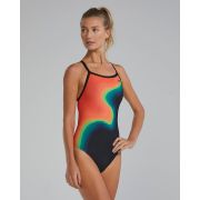 Costum înot întreg femei TYR Diamondfit - Multi Warm | rezistent clor
