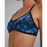 Costum înot bikini femei TYR Durafast Elite Trinityfit Top Marmaris - albastru/roz | rezistent clor