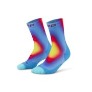 Șosete compresie CEP Run Edition Gradient 5.0 Mid Cut W - albastru/galben