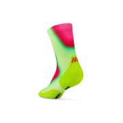 Șosete compresie CEP Run Gradient Mid Cut 5.0 - lime/roz | alergare