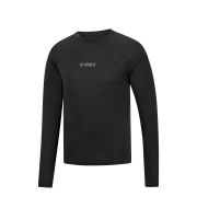Bluză termică merinos CEP Core Run Merino Base Layer bărbați - negru | mânecă lungă