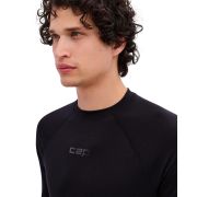 Bluză termică merinos CEP Core Run Merino Base Layer bărbați - negru | mânecă lungă