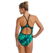 Costum înot întreg femei TYR Diamondfit Miasma - verde | rezistent clor