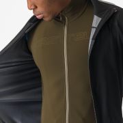 Jacheta de ploaie Castelli Ultra Rain Cape, pentru barbati, negru/argintiu reflex