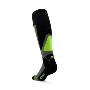 Șosete compresie schi CEP Ski Thermo 4.0 - negru/lime | compresie schi