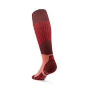 Șosete compresie schi femei CEP Ski Ultralight 3.0 - maro/roșu închis | compresie schi