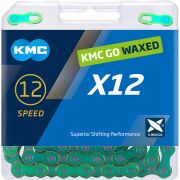 Lanț Kmc X12 Wax 12 vit. 1/2x11/128 126L Aurora Green