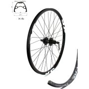 Roata Spate CROSSER X6 32H 26'' QR - Frana disc (CenterLock) cu Butuc Shimano AFHTY5057BZBL | capsata