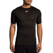 Brooks High Point Short Sleeve – Tricou de alergare trail, lână merinos - Negru