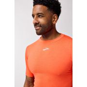 Brooks High Point Short Sleeve – Tricou de alergare trail, lână merinos - Roșu (819)