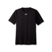 Brooks High Point Short Sleeve – Tricou de alergare trail, lână merinos - Negru