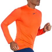 Brooks High Point Long Sleeve – Bluză de alergare trail cu mânecă lungă, lână merinos - Portocaliu