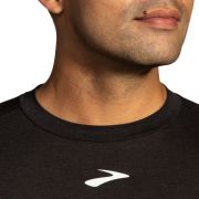 Brooks High Point Short Sleeve – Tricou de alergare trail, lână merinos - Negru