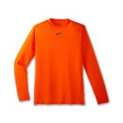 Brooks High Point Long Sleeve – Bluză de alergare trail cu mânecă lungă, lână merinos - Portocaliu