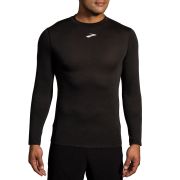 Brooks High Point Long Sleeve – Bluză de alergare trail cu mânecă lungă, lână merinos - Negru
